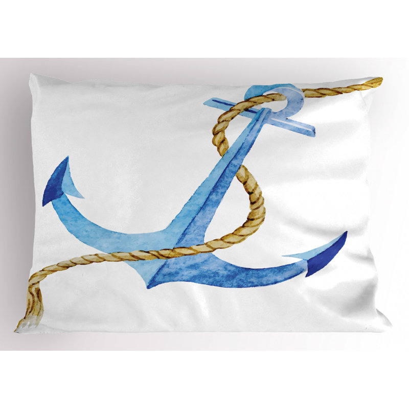 Blue Polyester Microfiber Piece Sham, Queen