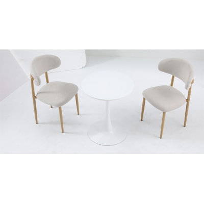 Table de salle à manger ronde blanche