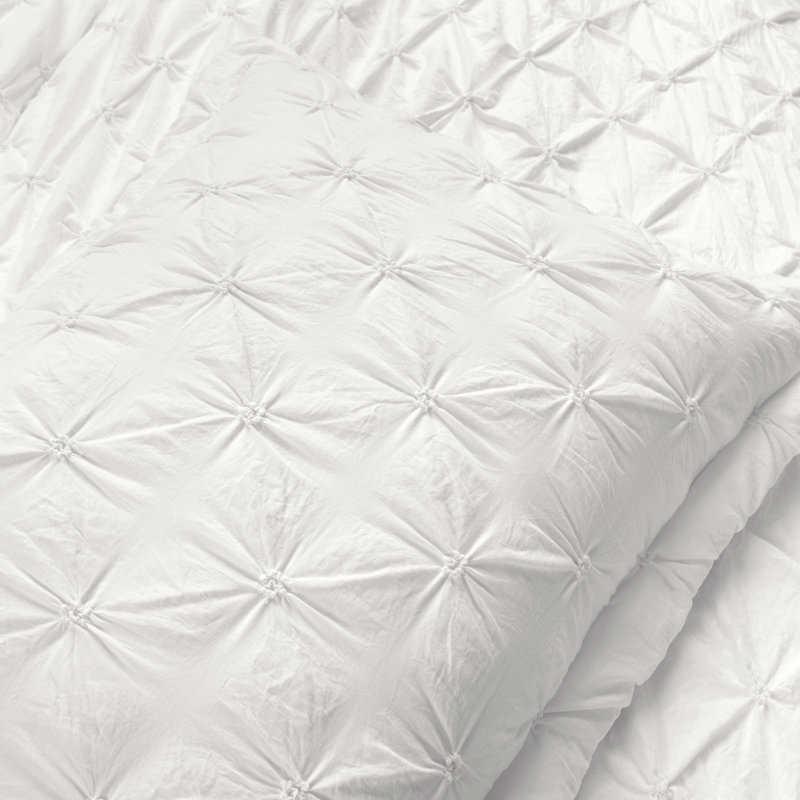 Ensemble de housse de couette en microfibre 3 pièces Ravello, Housse de couette très grand + 2 très grandes ta, Blanc