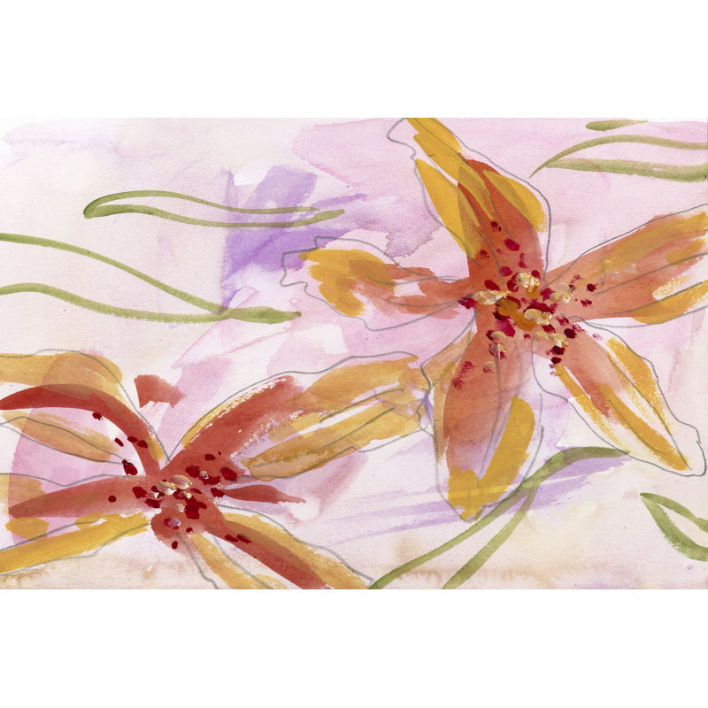 Aromatic Flowers II by Melissa Wang - Wrapped Canvas Painting, Wrapped Canvas, 81 cm H x 122 cm W
