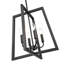 Luminaire suspendu géométrique unique à 4 lumières