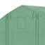 Serre de plain-pied de couleur vert sauge avec cadre en acier galvanisé et côtés enroulables, 11,5 pi x 10 pi x 6,5 pi