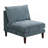 Contemporary 5Pcs Modular Sectional Set One Arm Chairs Armless Chair Ottoman L-Shaped Sectional Mineral Morgan Fabric-1924746821