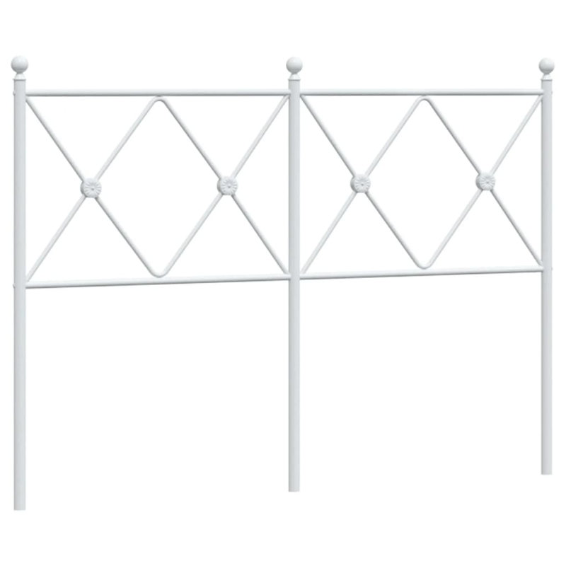 Anzor Metal Headboard, White, Small Double - 120 x 190 cm