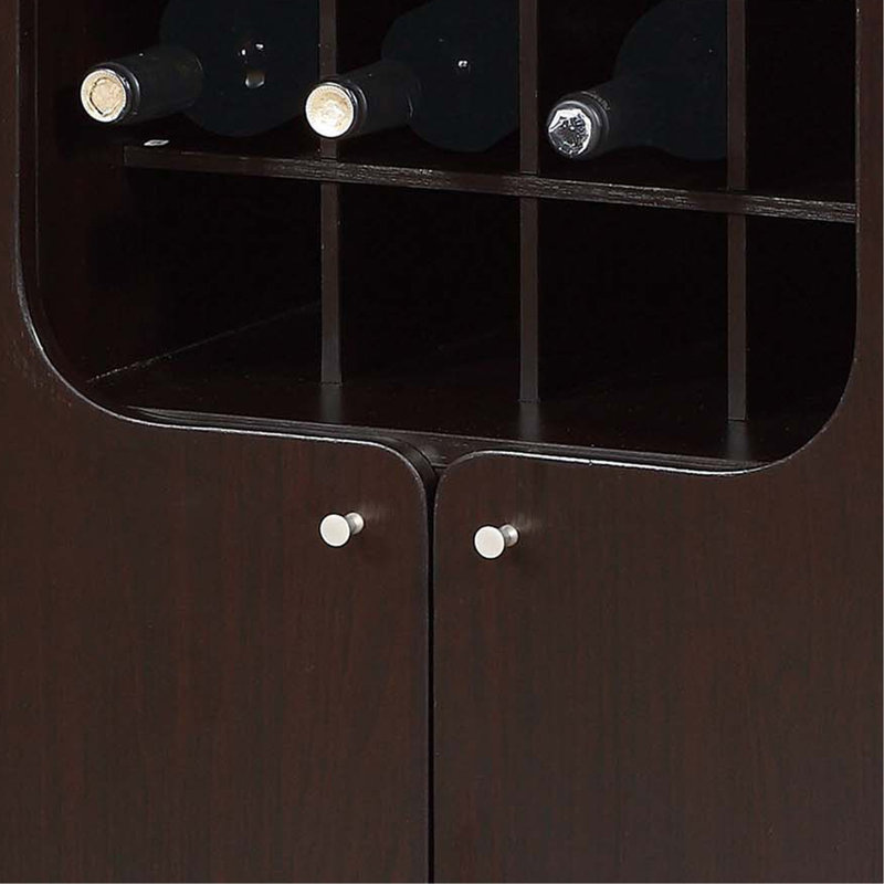 Armoire à vin avec porte à vin rouge et deux portes amovibles