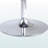 Julia Round Dining Table in Black and Chrome Metal Finish, 29.41'' H X 28.59'' W X 28.59'' D