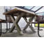 Solid Wood Top Metal Base Dining Table-64125995-64125996-64126006