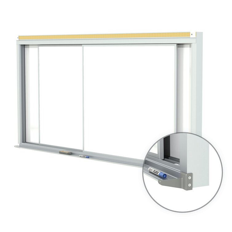 Ghent Sliding White Board Wall Magnetic Framed Whiteboard - Wayfair Canada