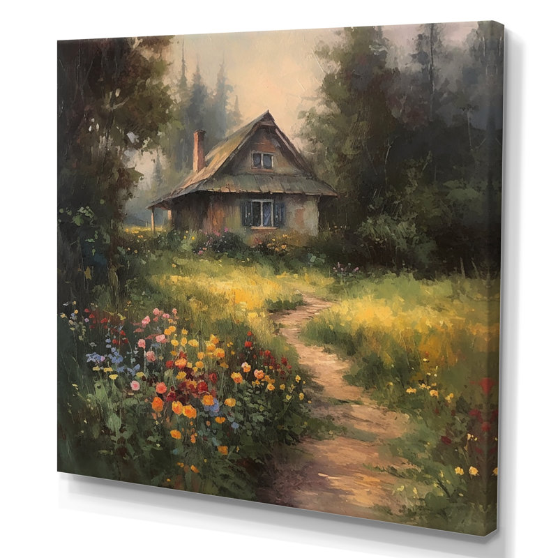 Impression sur toile, "Cottage and garden Oasis I" par Rundy, H 30 po x l 30 po x P 1 po, Toile tendue