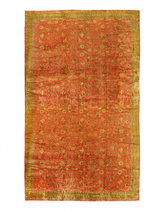 Fine Hand knotted Antique Agra rug 14'9"x25'7"
