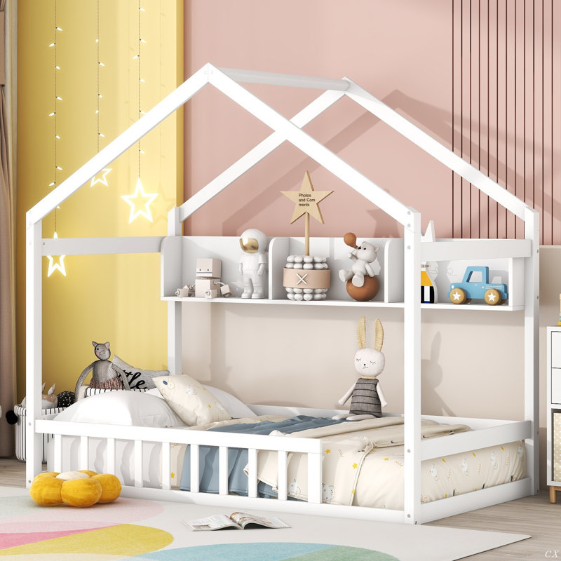 Lit plateforme, Lit simple, Blanc