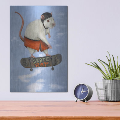 'Skate Rat Pro' by Leah Saulnier, Metal Wall Art