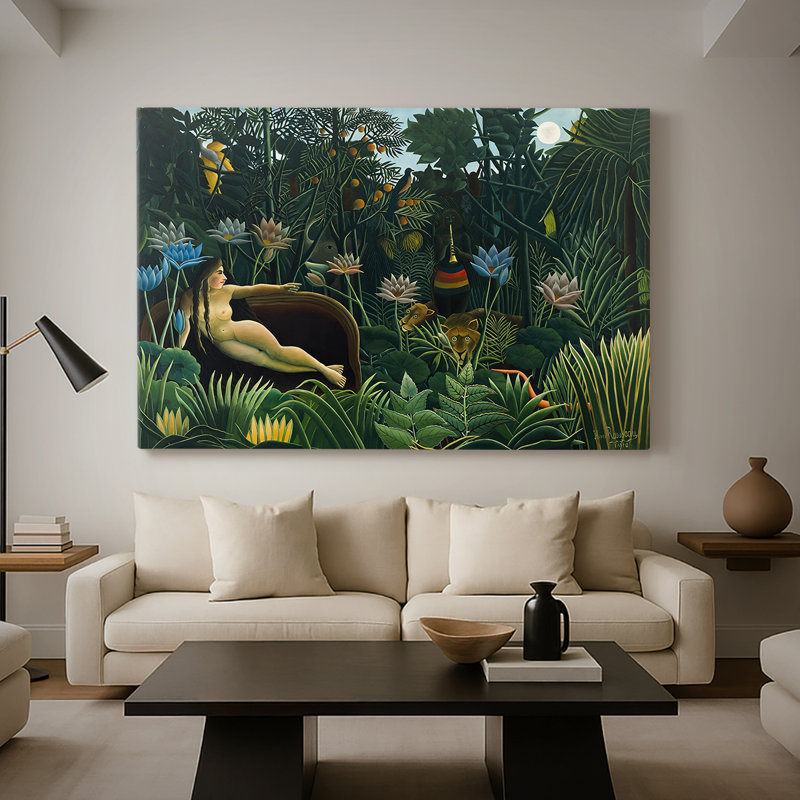 Le rêve (Le Rêve) - Henri Rousseau - Toile tendue avec châssis - 1910, 40 po x 60 po