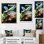Libellule blanche, vol d'insectes - animaux, impressions sur toile-773307387-773307386