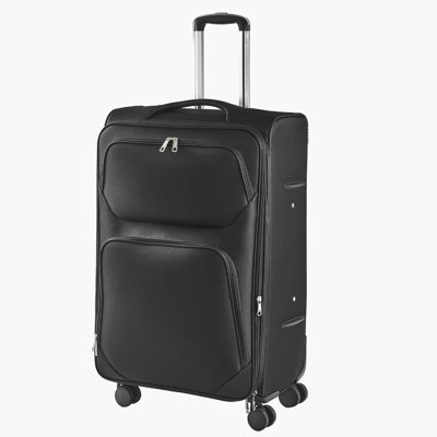 28-Inch Softside Expandable Luggage with Spinner Wheels Checked Suitcase