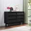 Commode double 6 tiroirs avec design biseauté, parfaite pour un rangement organisé et élégant dans n'importe quelle chambre à coucher ou salon.