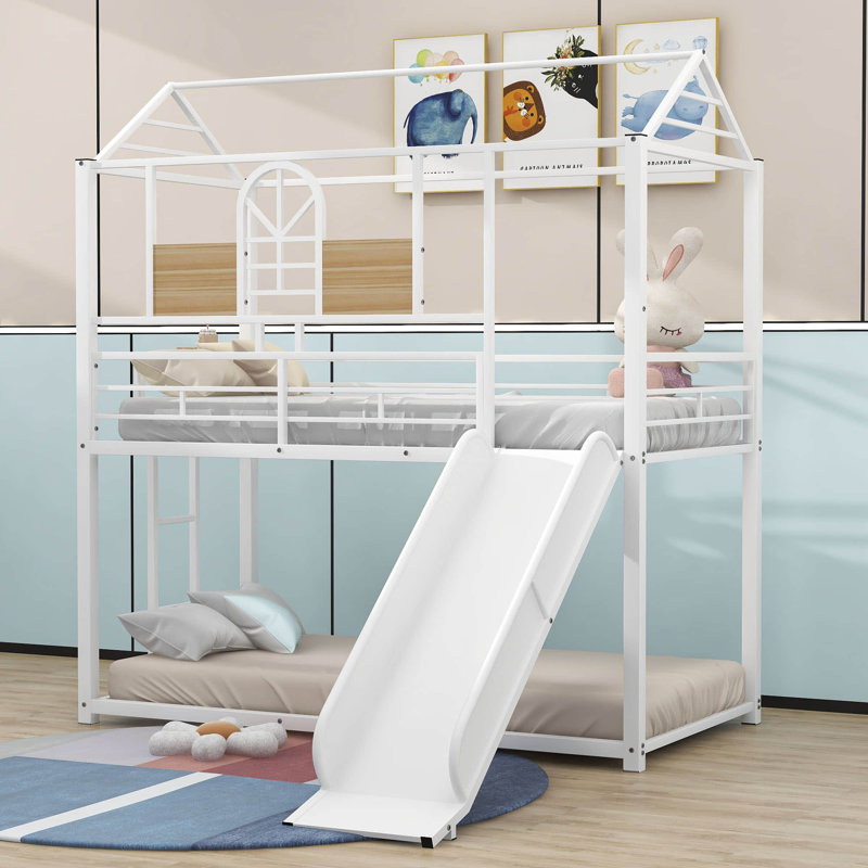 Landover Kids Twin Over Twin Bunk Bed, White