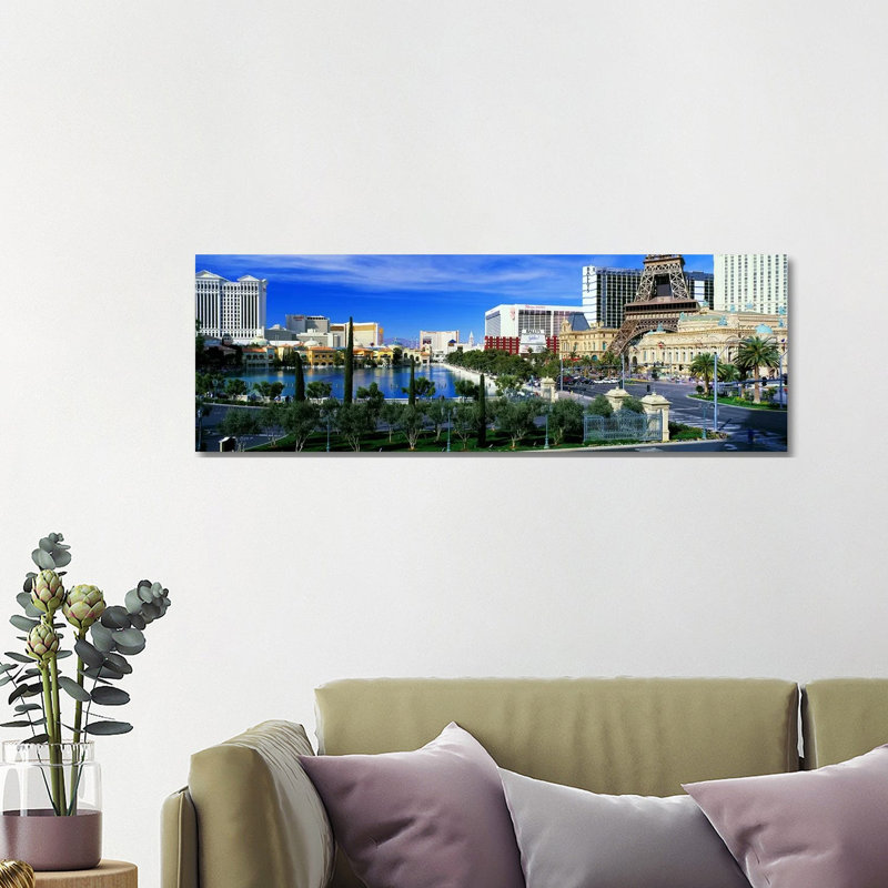 The Strip Las Vegas NV - Wrapped Canvas Panoramic Print, 121.92 cm H x 40.64 cm W x 1.91 cm D