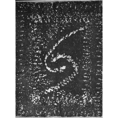 One-of-a-Kind 6'3" X 9'5" New Age Wool Area Rug in Black