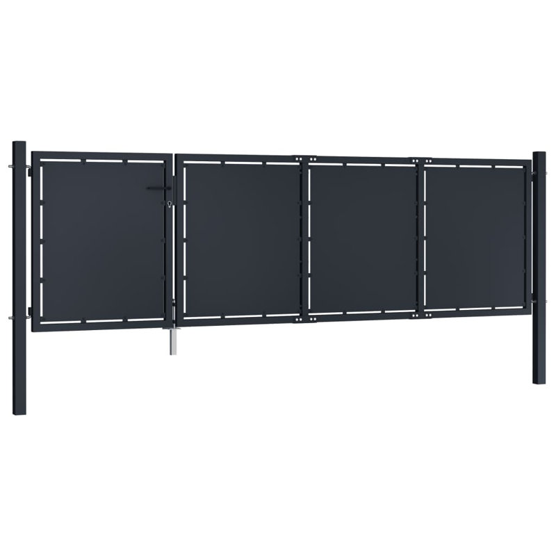 Melynnie Black Metal Gate, 150cm H x 350cm W