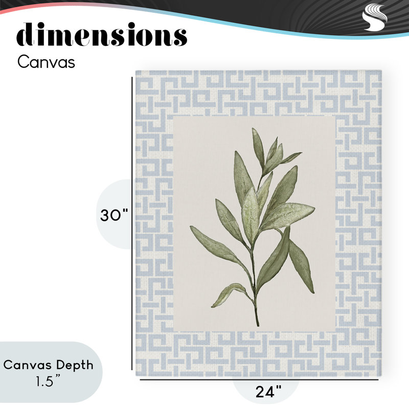Toile à feuilles fraîches, conception de Diannart, H 30 po x l 24 po