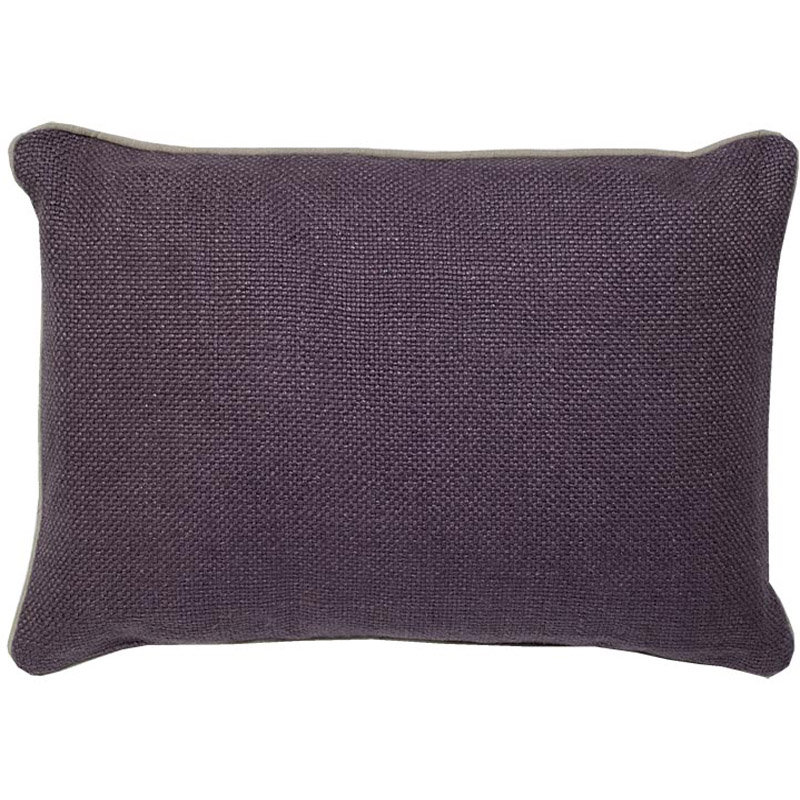 Housse de coussin en duvet et lin, Prune