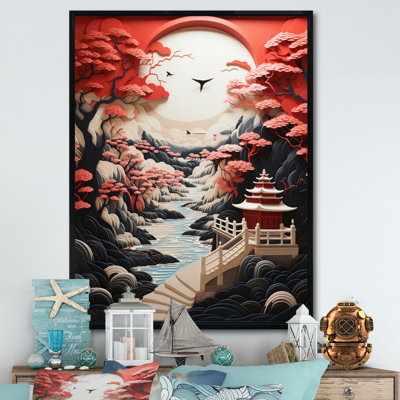 «Beach Pier Perspectives Papercut II», reproduction sur toile