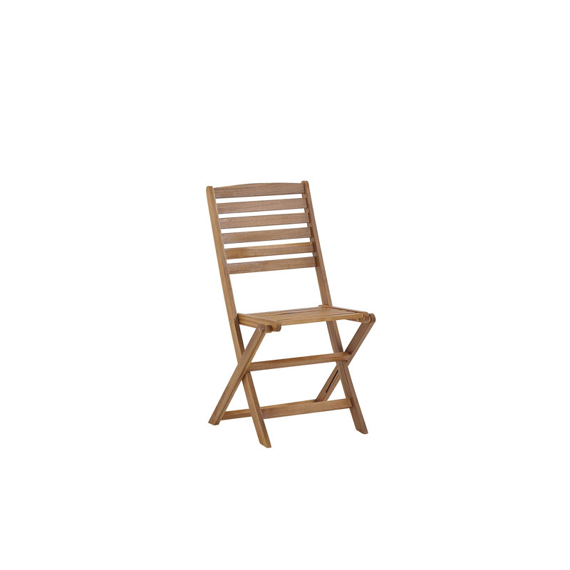 Rosso Folding Patio Dining Side Chair with Cushion