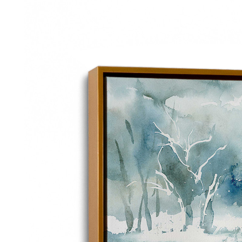Imprimé sérénité «Frozen Forest», Cadre doré, H 32,75 po x l 48,75 po x P 1,75 po