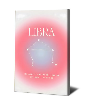 1 PC, art mural, affiche, toile du zodiaque balance, 23 septembre, 22, idéaliste, équilibre, astucieux, signe astrologique, horoscope, décor, design minimaliste moderne pour la maison, chambre, salon, décorations esthétiques