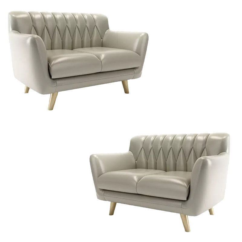 Banc rembourré en similicuir Modern Fashion Simple, Gris