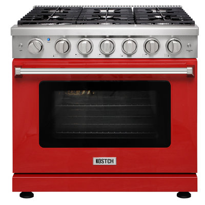 KOSTCH 36" Liquid Propane Gas Range 6.0 cu.ft. Freestanding Convection Oven Range Gas Stove