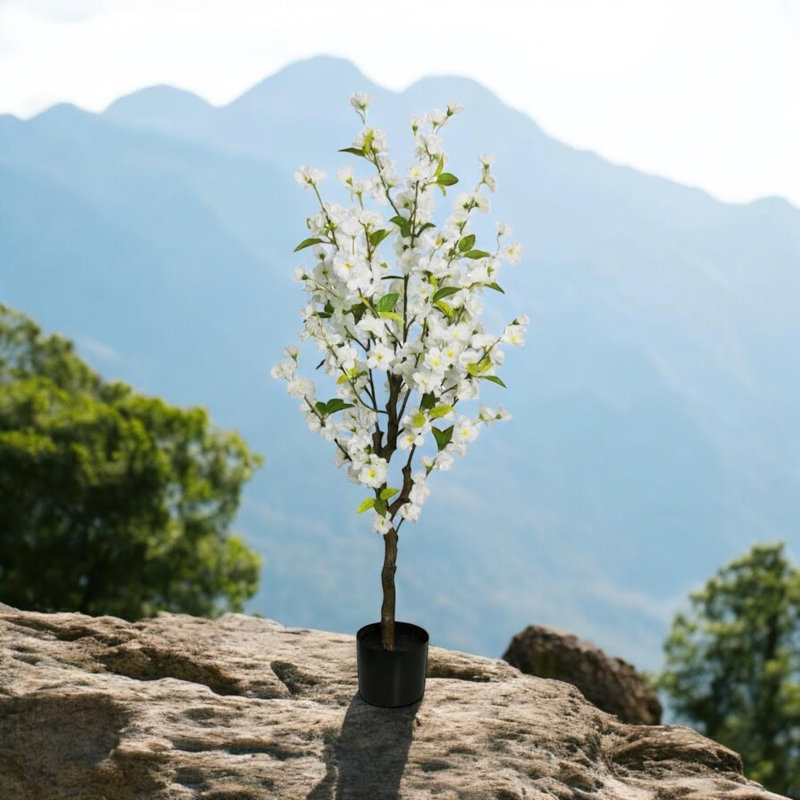 120Cm Artifcial Cherry Tree, White