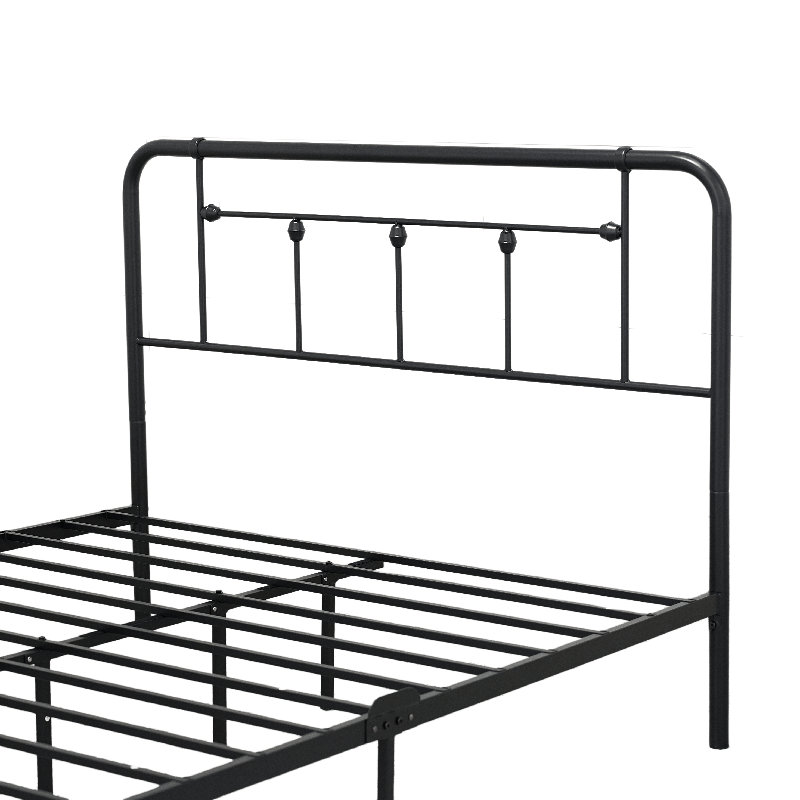 Nelya Metal Platform Bed, Black, Full/Double