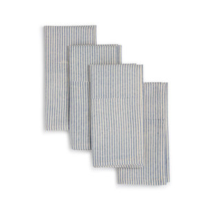 Cotton Striped Square Napkin (Set of 4)