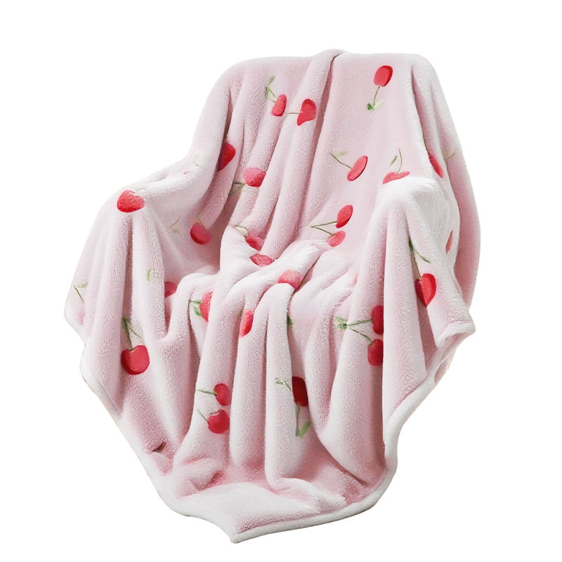 Jeté douillet en molleton rose moelleux - 50 po x 70 po, Rose