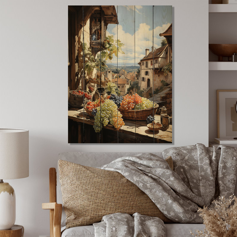 «Keeseville Vineyard Harvest Symphony I» sur impression sur bois, H 32 po x l 24 po x P 0,78 po