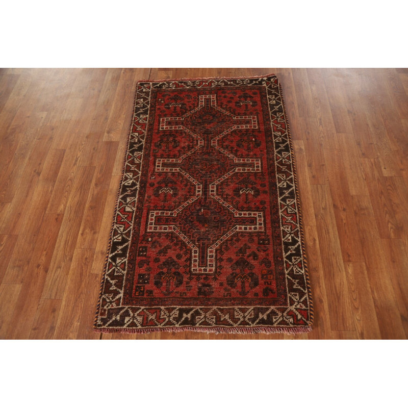 Tapis tribal à motif géométrique 3x4