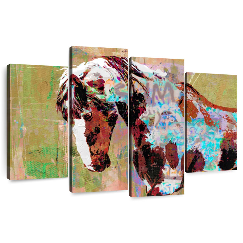 Brampt Picasso, la célèbre Mustang sauvage, H 48 po x l 75 po