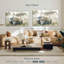Ensemble de 3 pièces pleines de fleurs sur toile-42413214