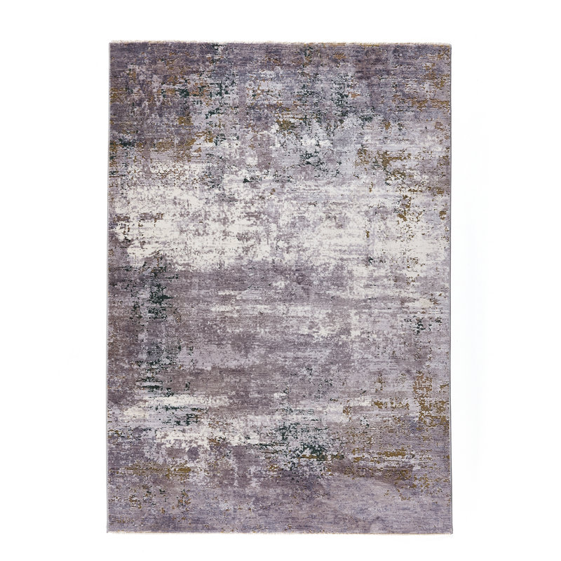Machine Woven Grey Indoor Rug, Rectangle 160cm x 230cm