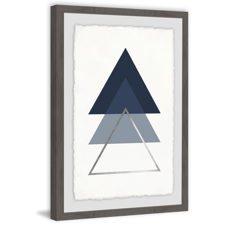 Blue Ascension III - Single Picture Frame Painting, 46cm H x 30cm W x 4cm D