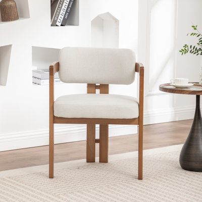 Bula Stanford Upholstered Curved Solid Wood Dining Chair by George Oliver