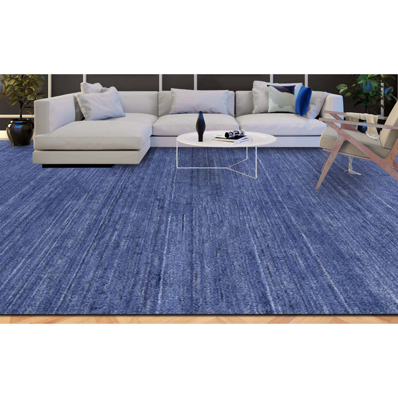 Area Rug in Dark Blue