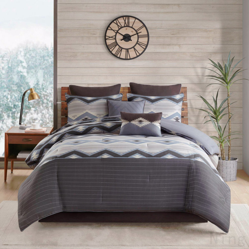8-Piece Full Comforter Set,Blue, Full/Double Comforter + 8 Additional Pieces