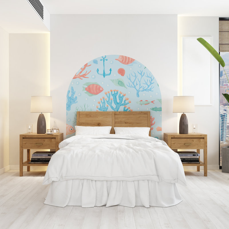 Adhésif mural mer océan, H 11 po x l 10 po