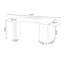 Bureau en bois manufacturé courbé blanc avec 3 tiroirs-108403760