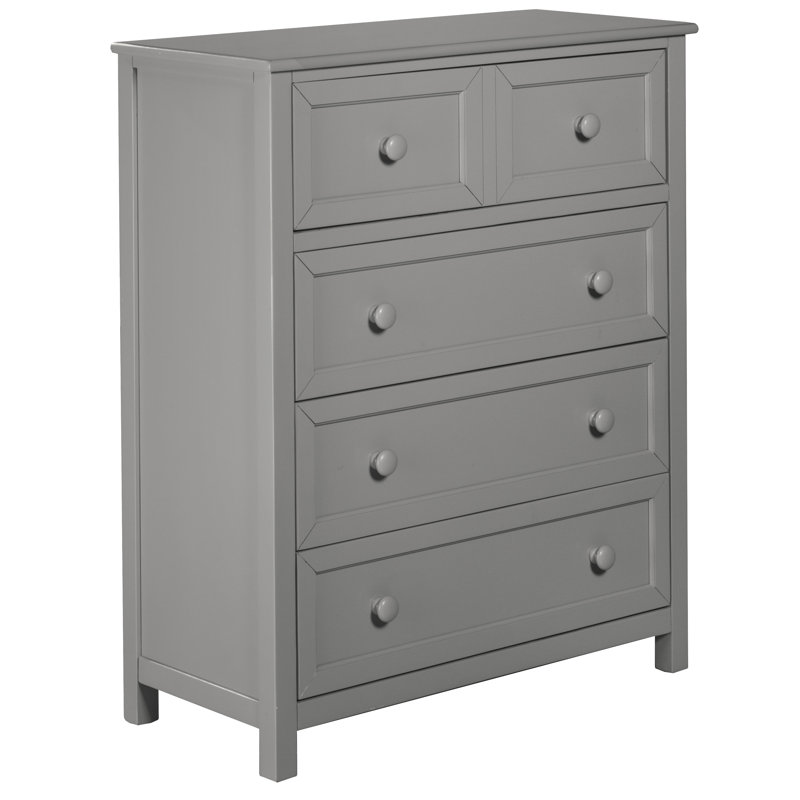 Commode 5 tiroirs Harold, Gris