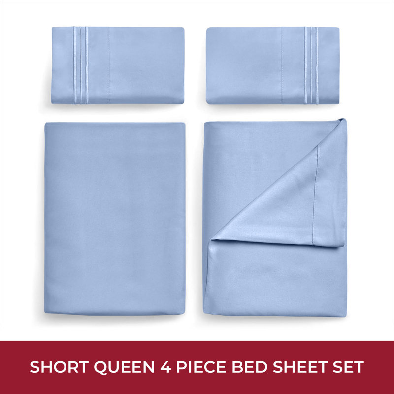 Draps Mellanni 1800 RV / Short , Bleu ciel