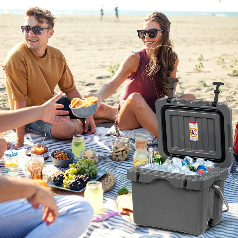 Bryasha Dakota Fields 15L Handheld Cooler, Grey/Brown/Blue